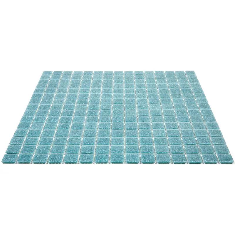 Blue-Green 12x12 Uniform Square Glossy Glass Mosaic Tile (20 pack, 20 sq ft/case) by Apollo Tile