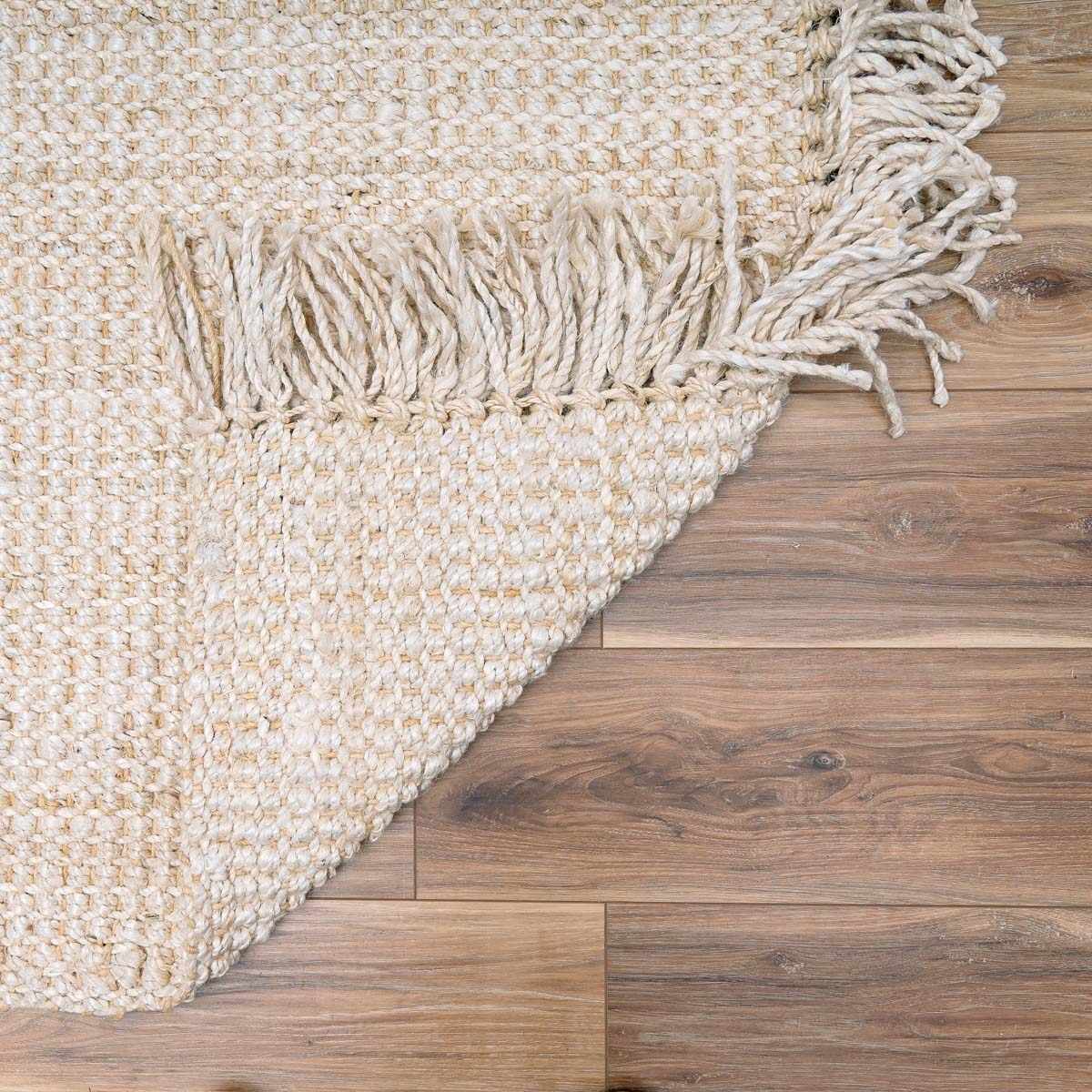 Senneterre Bleached Jute Rug by Boutique Rugs