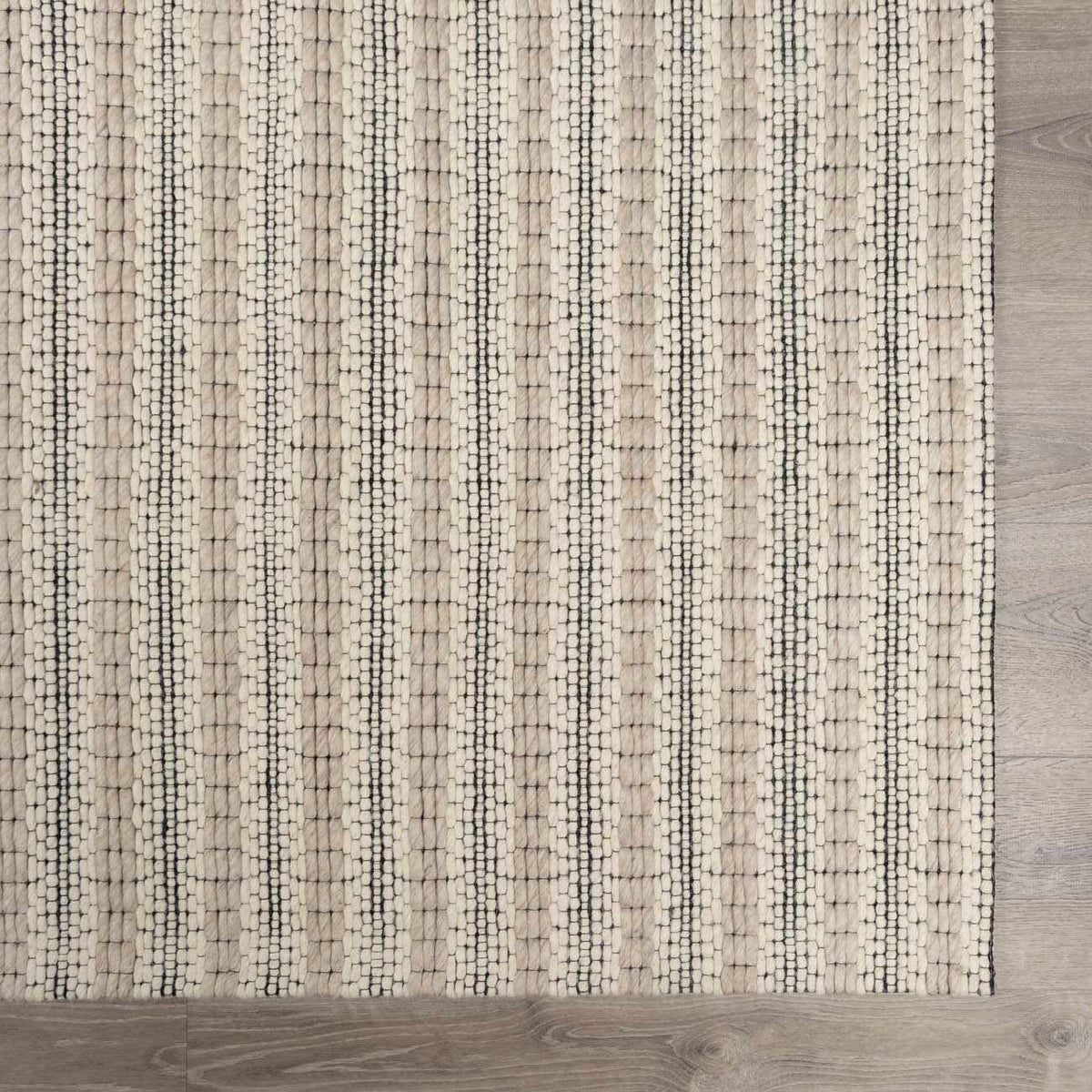 Laleh Cream & Black Area Rug - Clearance, sample swatch