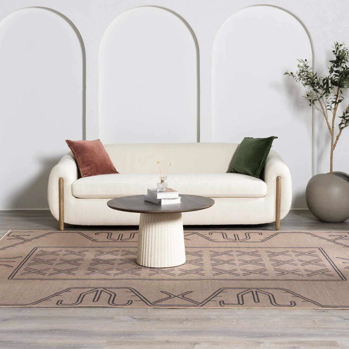 Anuja Washable Jutely Rug - Clearance, installed in a room