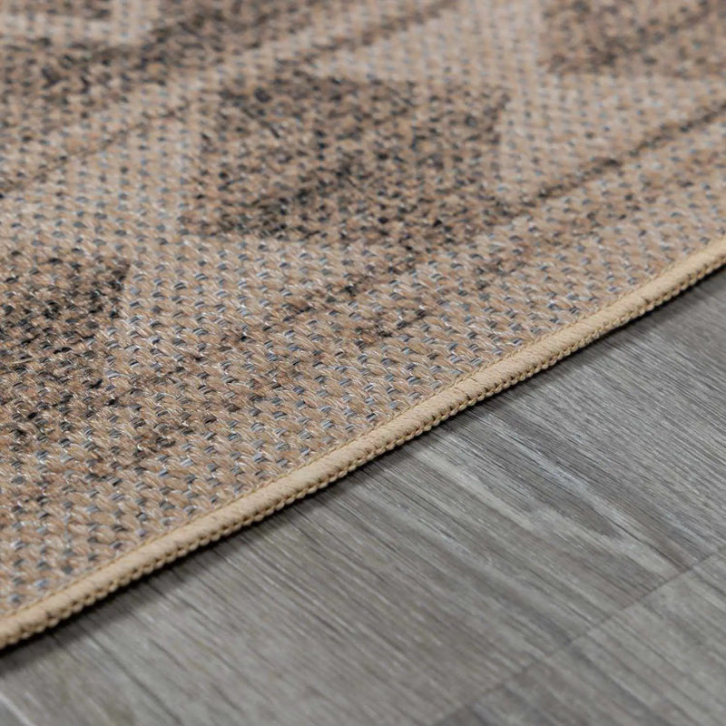 Halle Beige Washable Area Rug - Clearance by Boutique Rugs