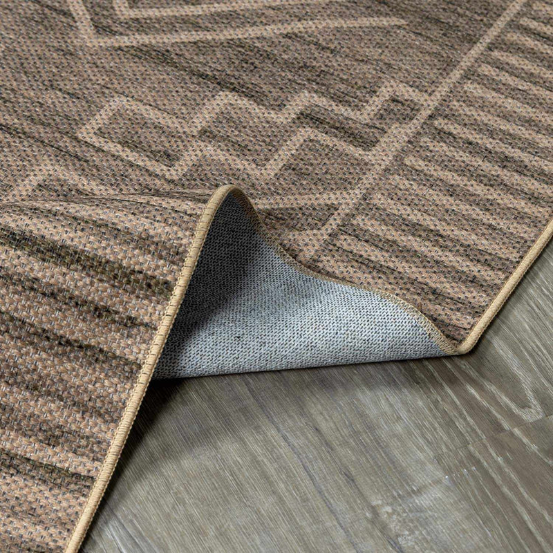 Halle Tan Washable Area Rug - Clearance by Boutique Rugs
