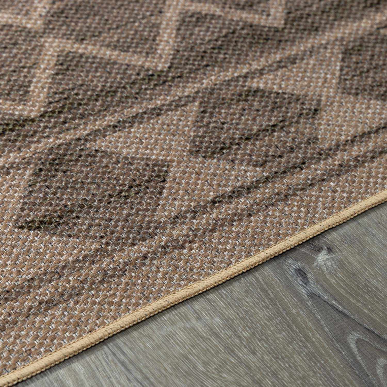 Halle Tan Washable Area Rug - Clearance by Boutique Rugs