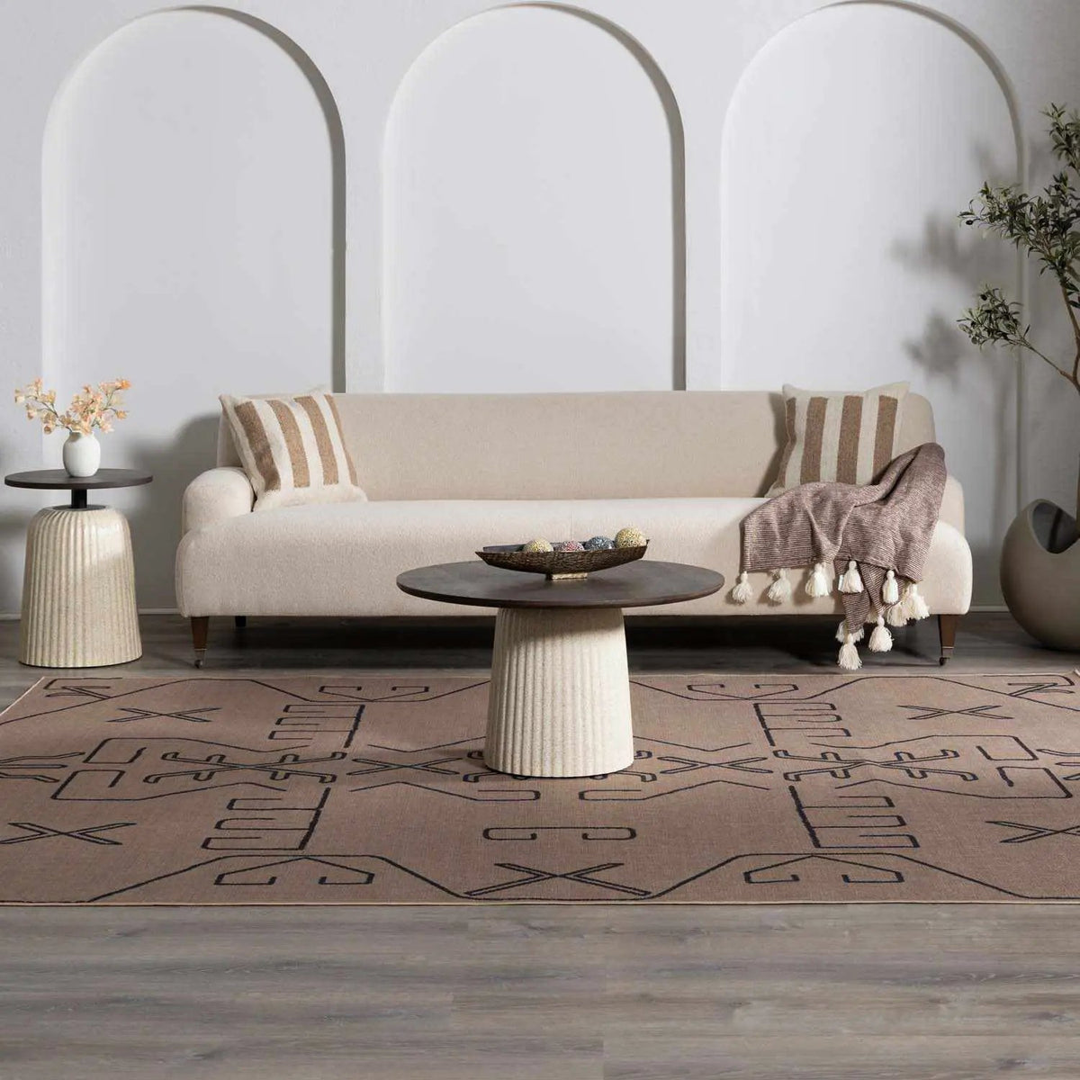Hamid Washable Jutely Rug - Clearance, installed in a room 2