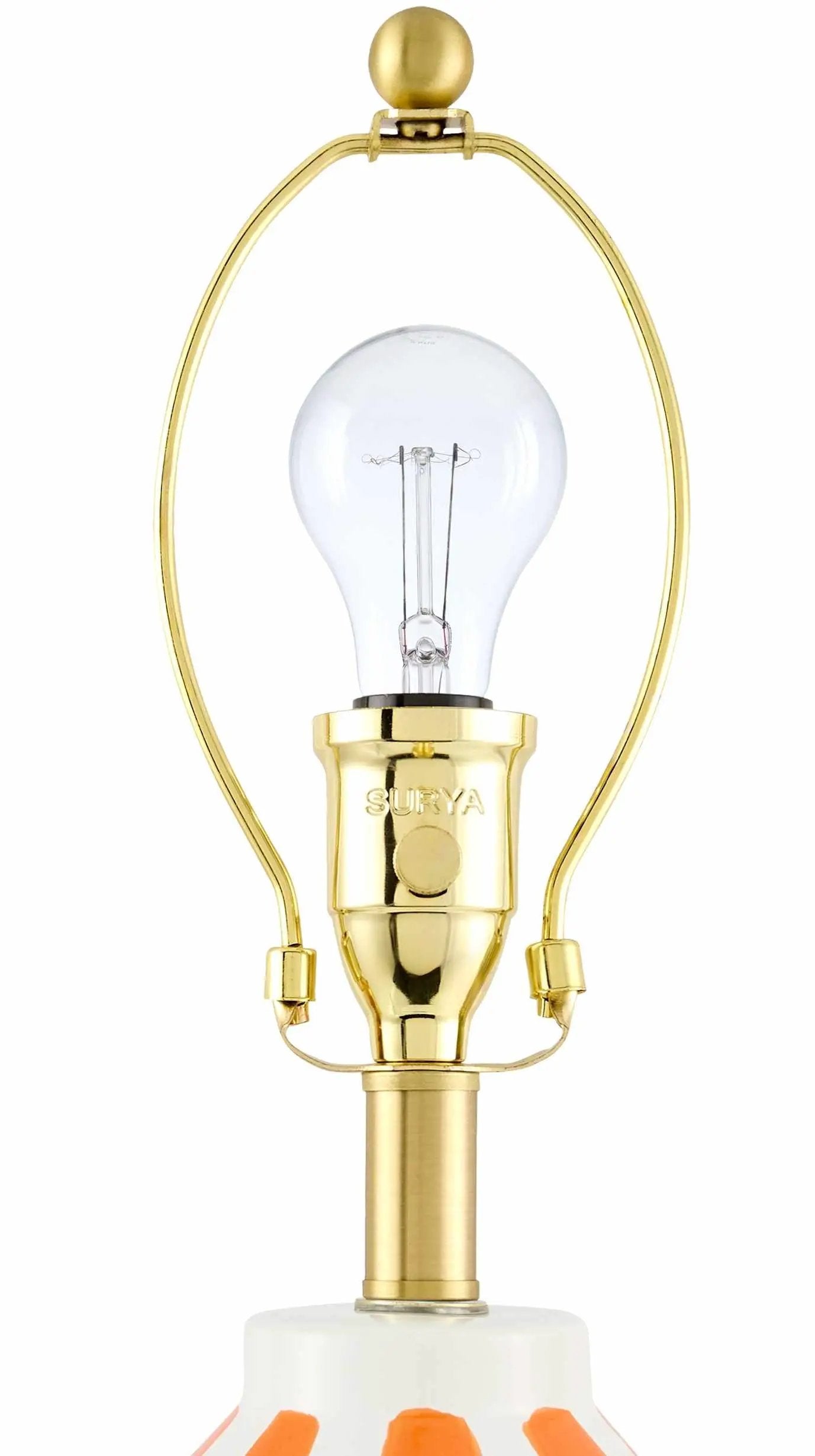 Isbergues Orange Table Lamp by Boutique Rugs