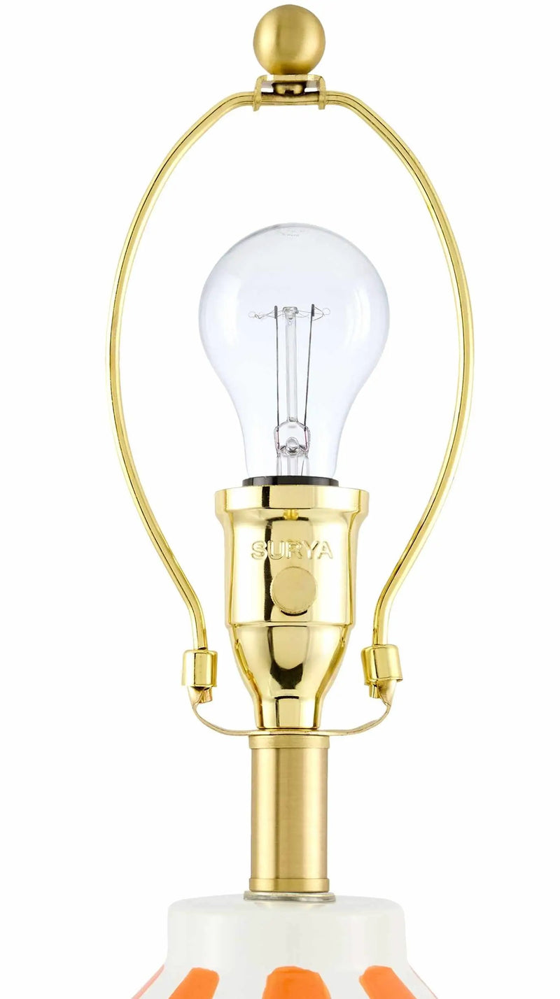 Isbergues Orange Table Lamp by Boutique Rugs
