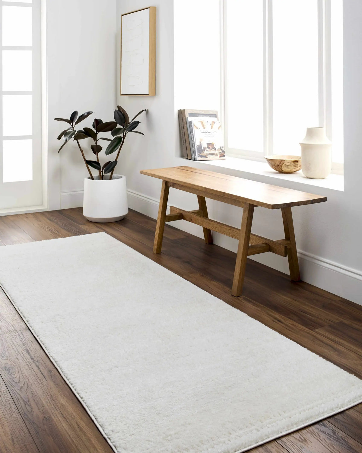 Julie Ivory Area Rug, installed in a room 6