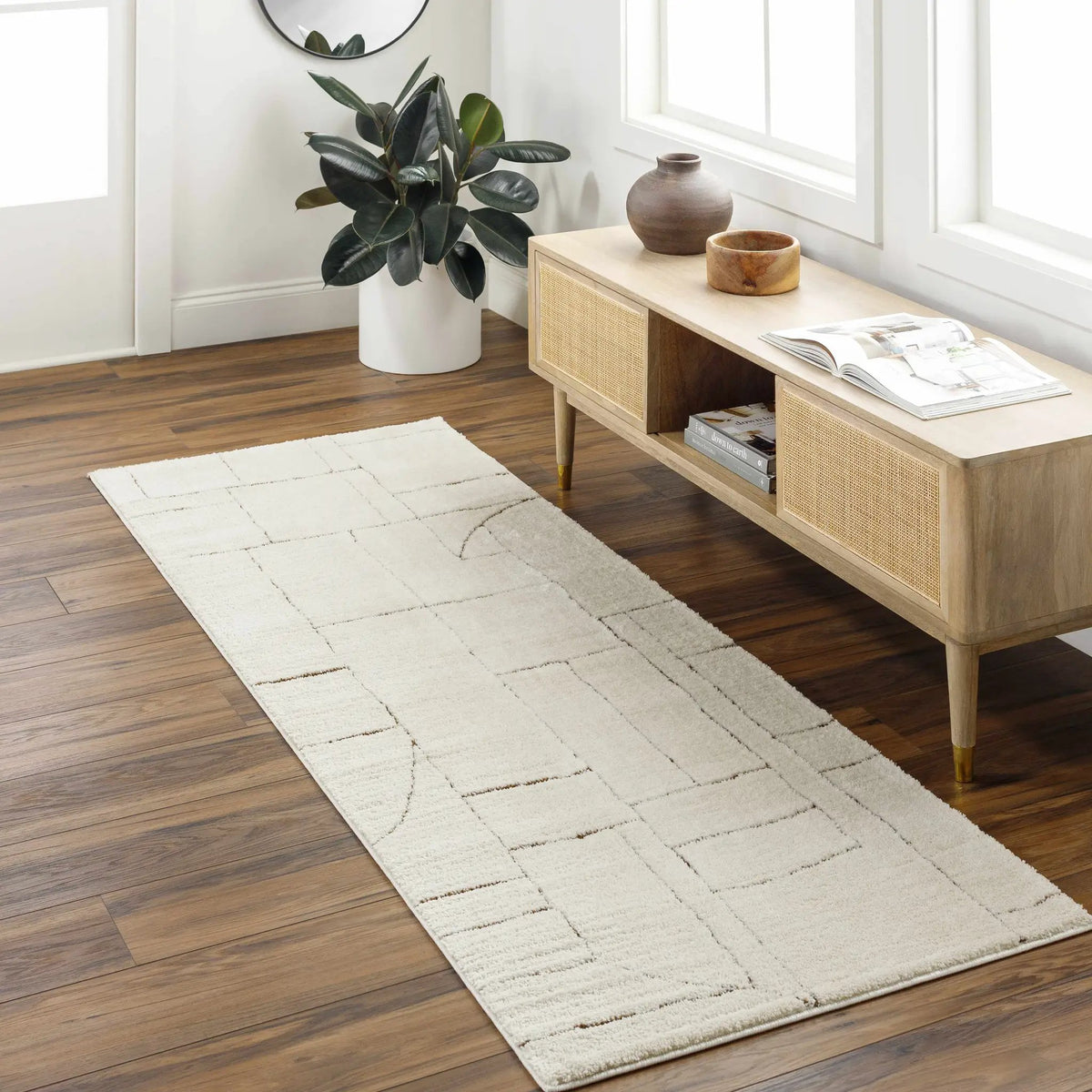Keats Area Rug, installed in a room 8
