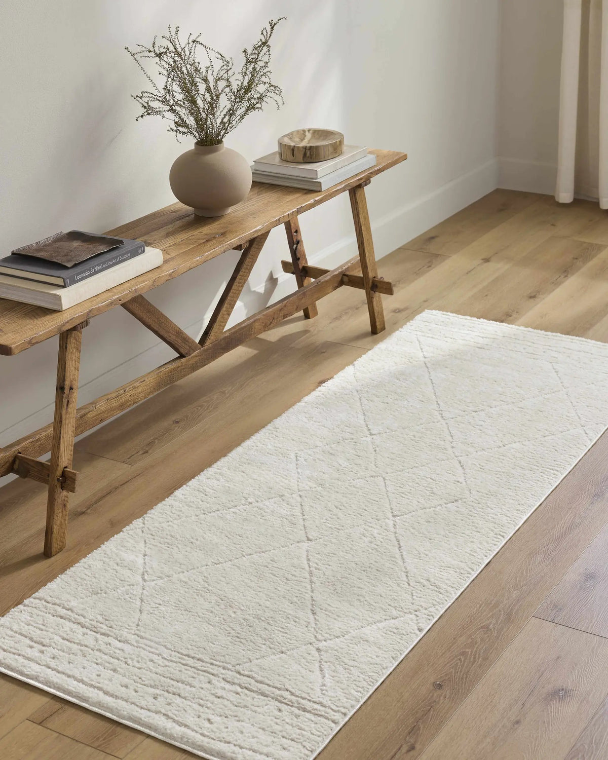 Keone Ivory Area Rug, installed in a room 6