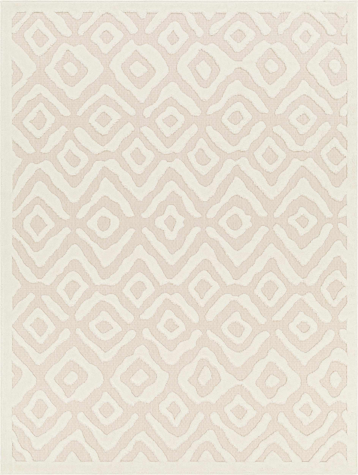 Burl Cream Outdoor Rug - Clearance