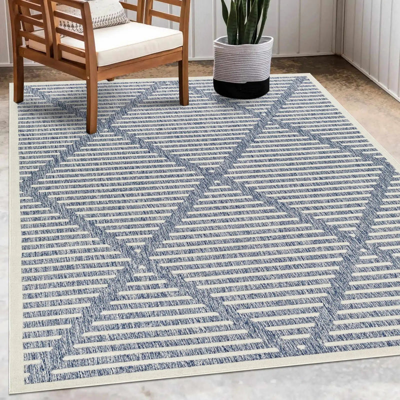 Anah Blue Outdoor Rug by Boutique Rugs