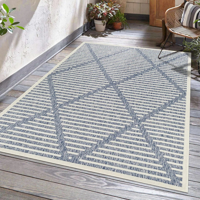 Anah Blue Outdoor Rug by Boutique Rugs
