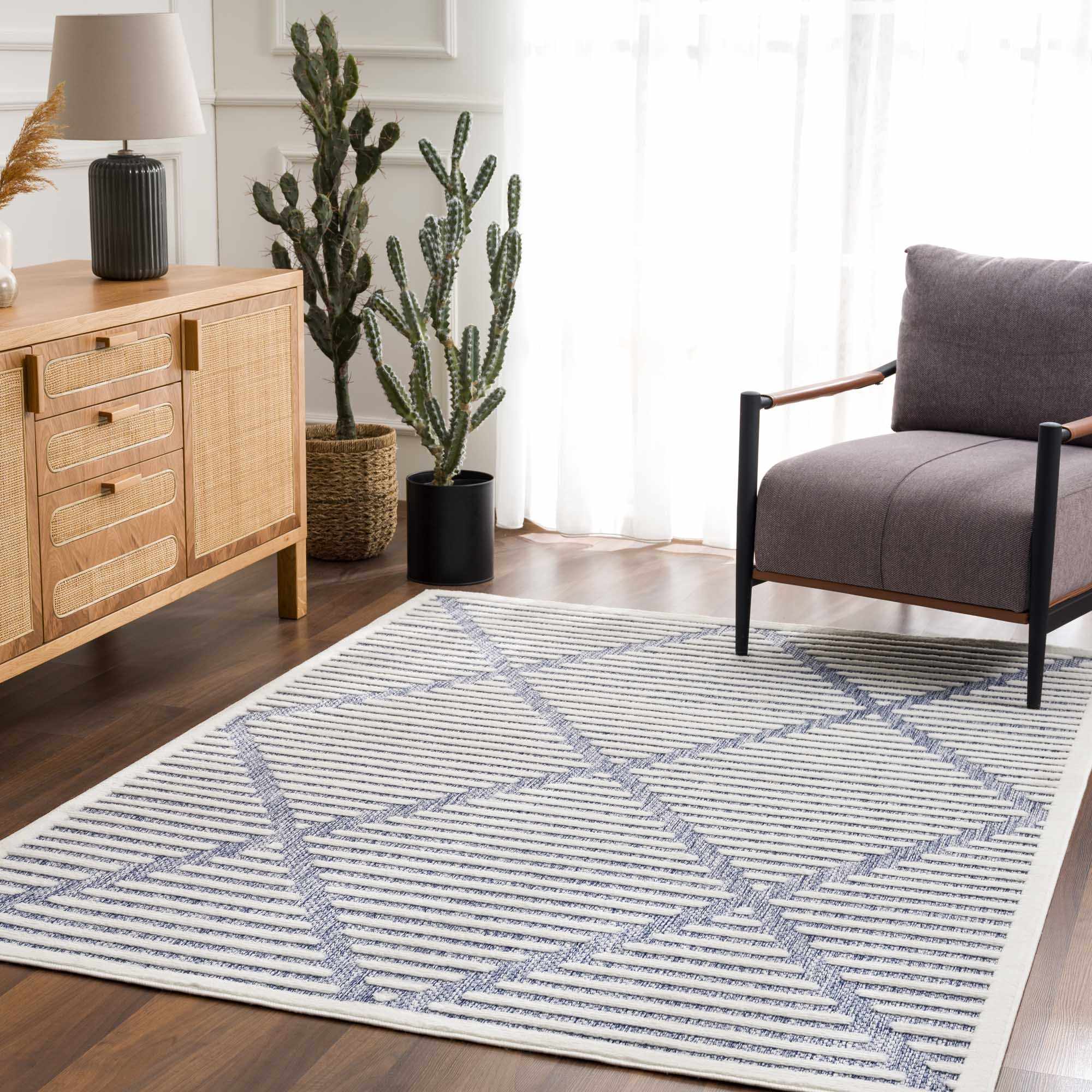 Anah Blue Outdoor Rug by Boutique Rugs
