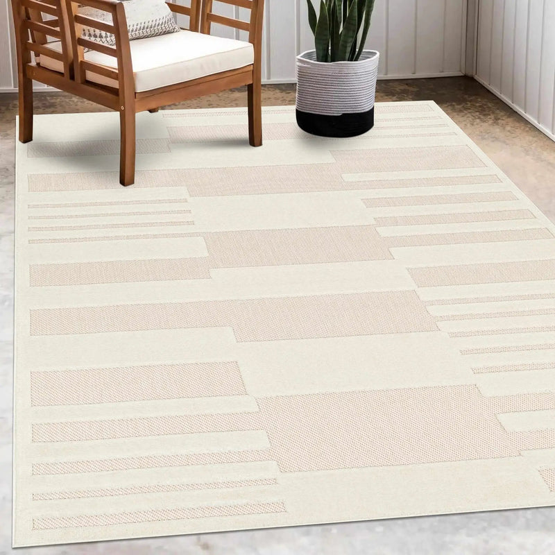 Nita Cream Outdoor Rug - Clearance by Boutique Rugs