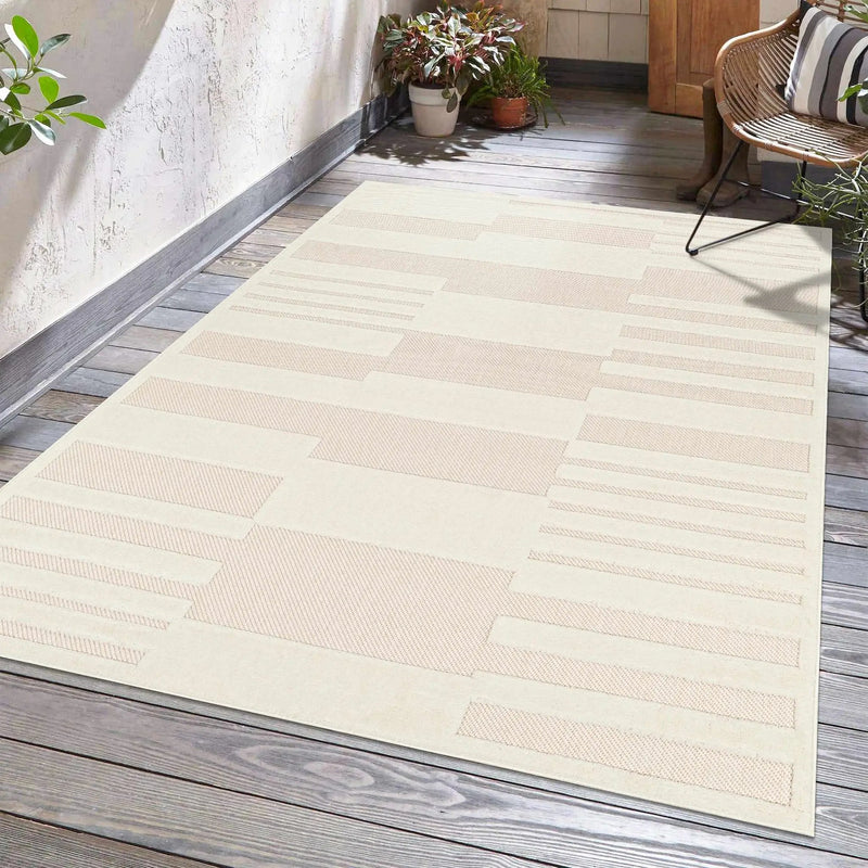 Nita Cream Outdoor Rug - Clearance by Boutique Rugs