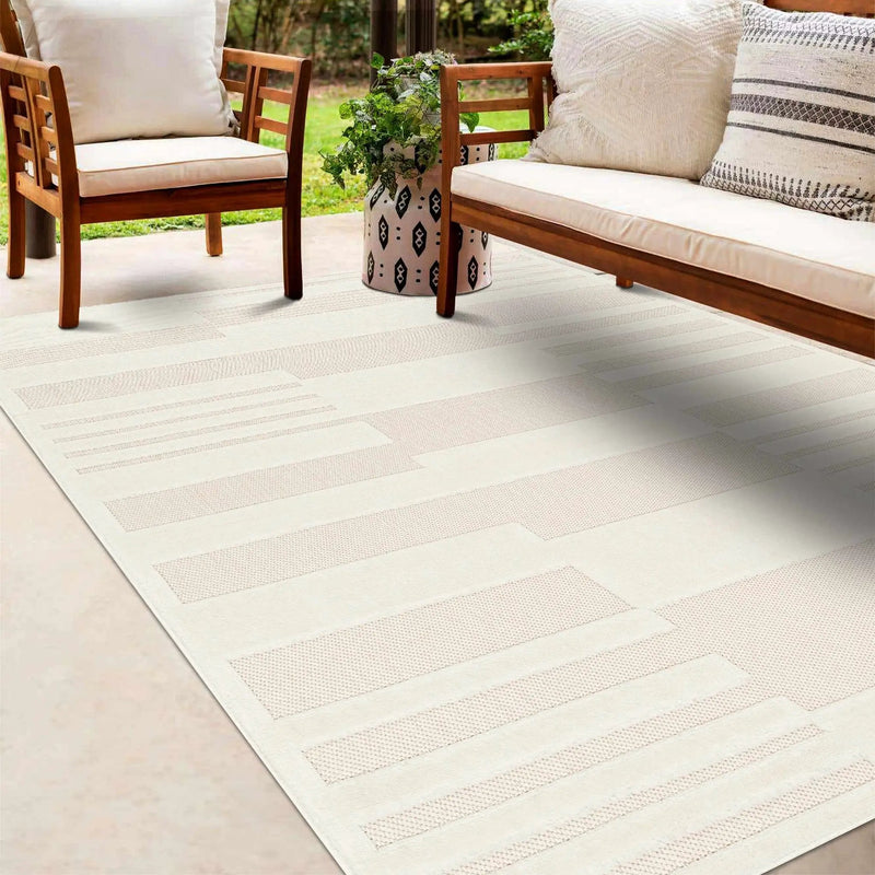 Nita Cream Outdoor Rug - Clearance by Boutique Rugs