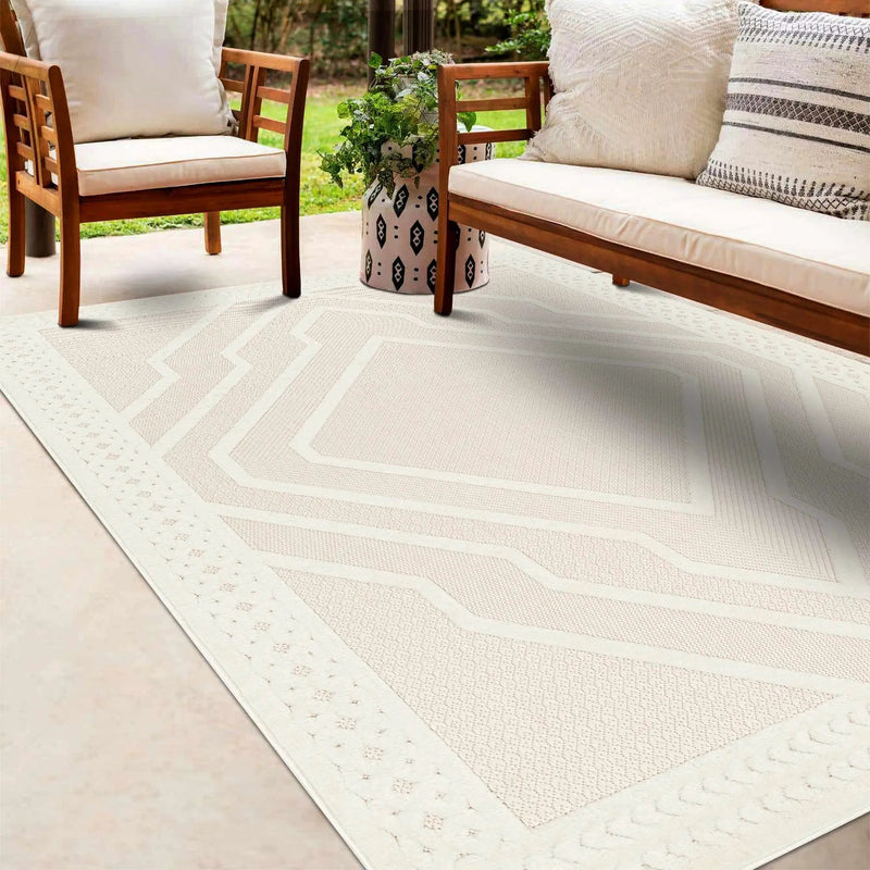 Anja Cream Outdoor Rug - Clearance by Boutique Rugs