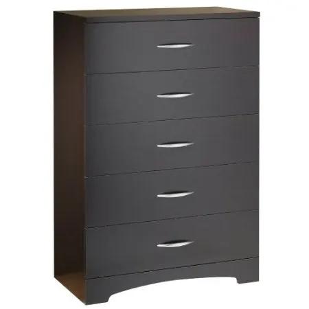 Modern 5 Drawer Bedroom Chest in Chocolate Finish by HomePacific