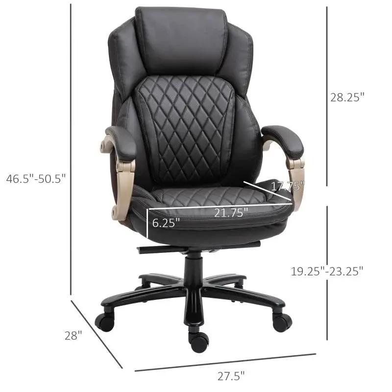 Brown Big and Tall Diamond Stitching Executive Adjustable Height Office Chair by HomePacific