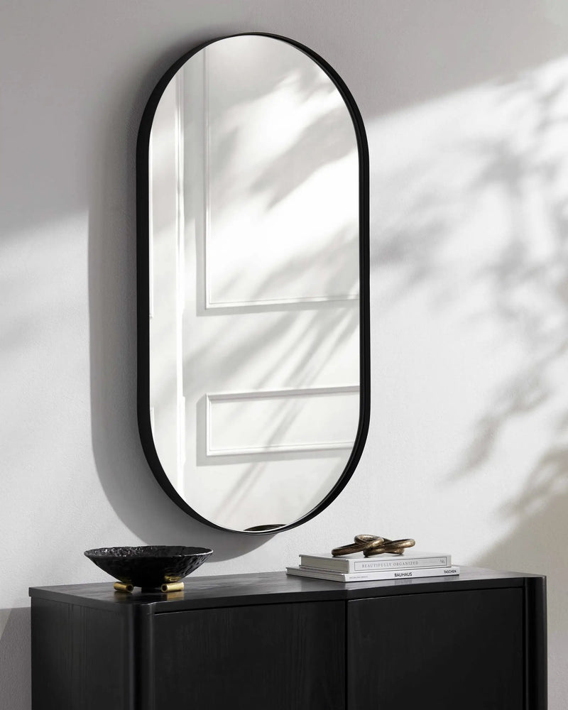 Saraipali Black Accent Mirror by Boutique Rugs