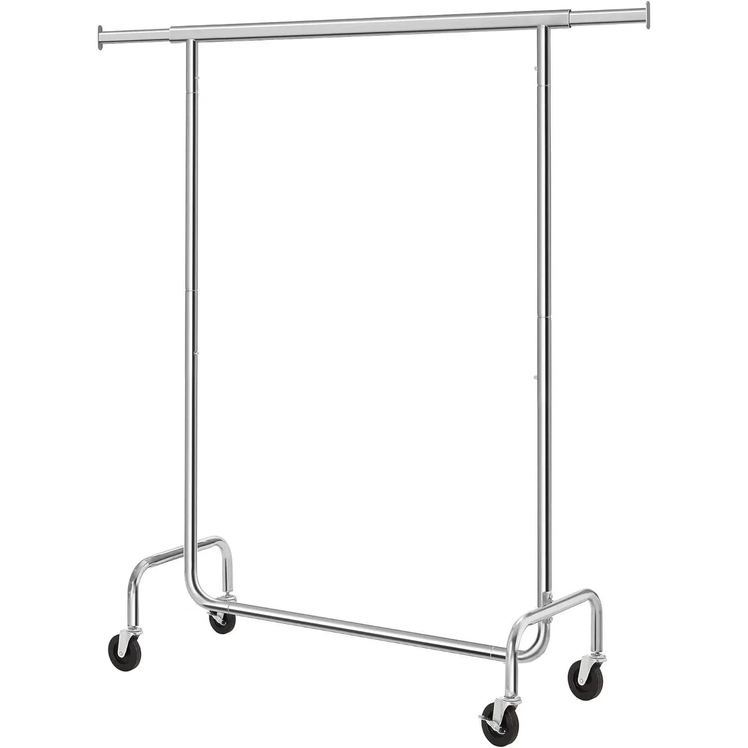 Heavy Duty Metal Tube Clothes Garment Rack on Wheels with 286 lb. Capacity by HomePacific