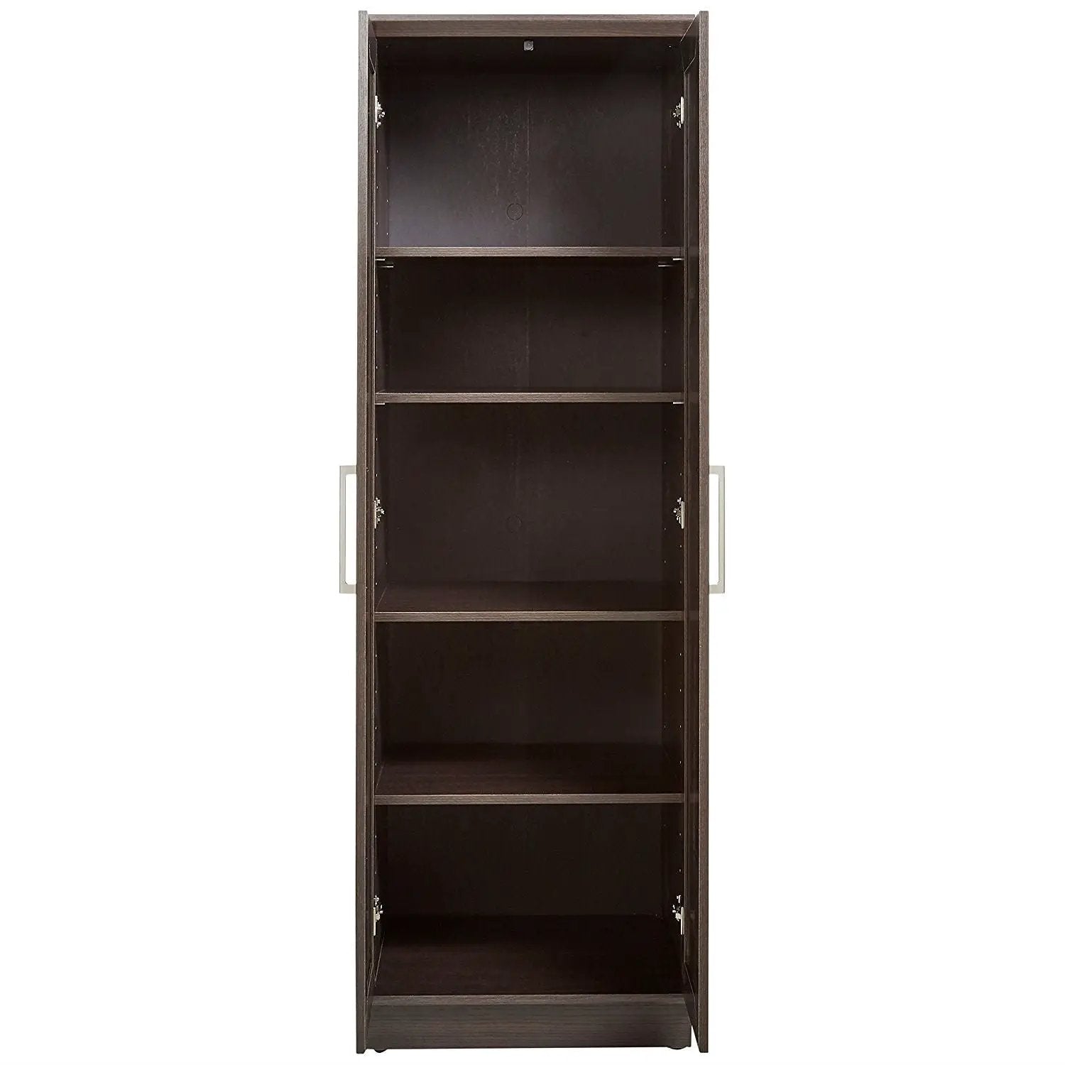 Bedroom Wardrobe Cabinet Storage Closet Organizer in Dark Brown Oak Finish by HomePacific