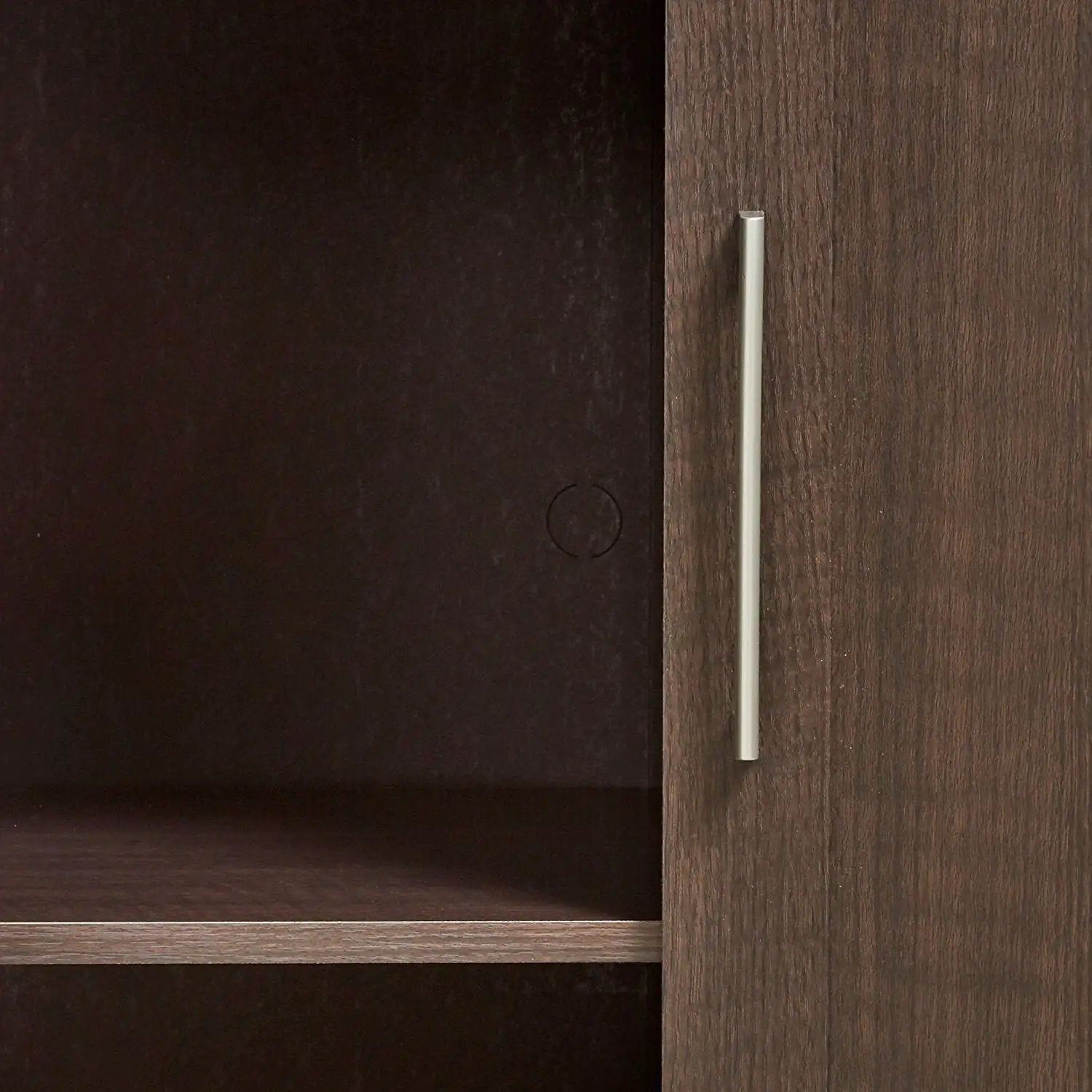 Bedroom Wardrobe Cabinet Storage Closet Organizer in Dark Brown Oak Finish by HomePacific