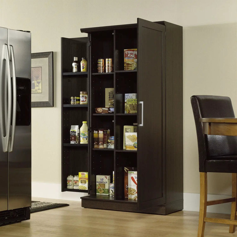 Multi-Purpose Living Room Kitchen Cupboard Storage Cabinet Armoire in Brown by HomePacific
