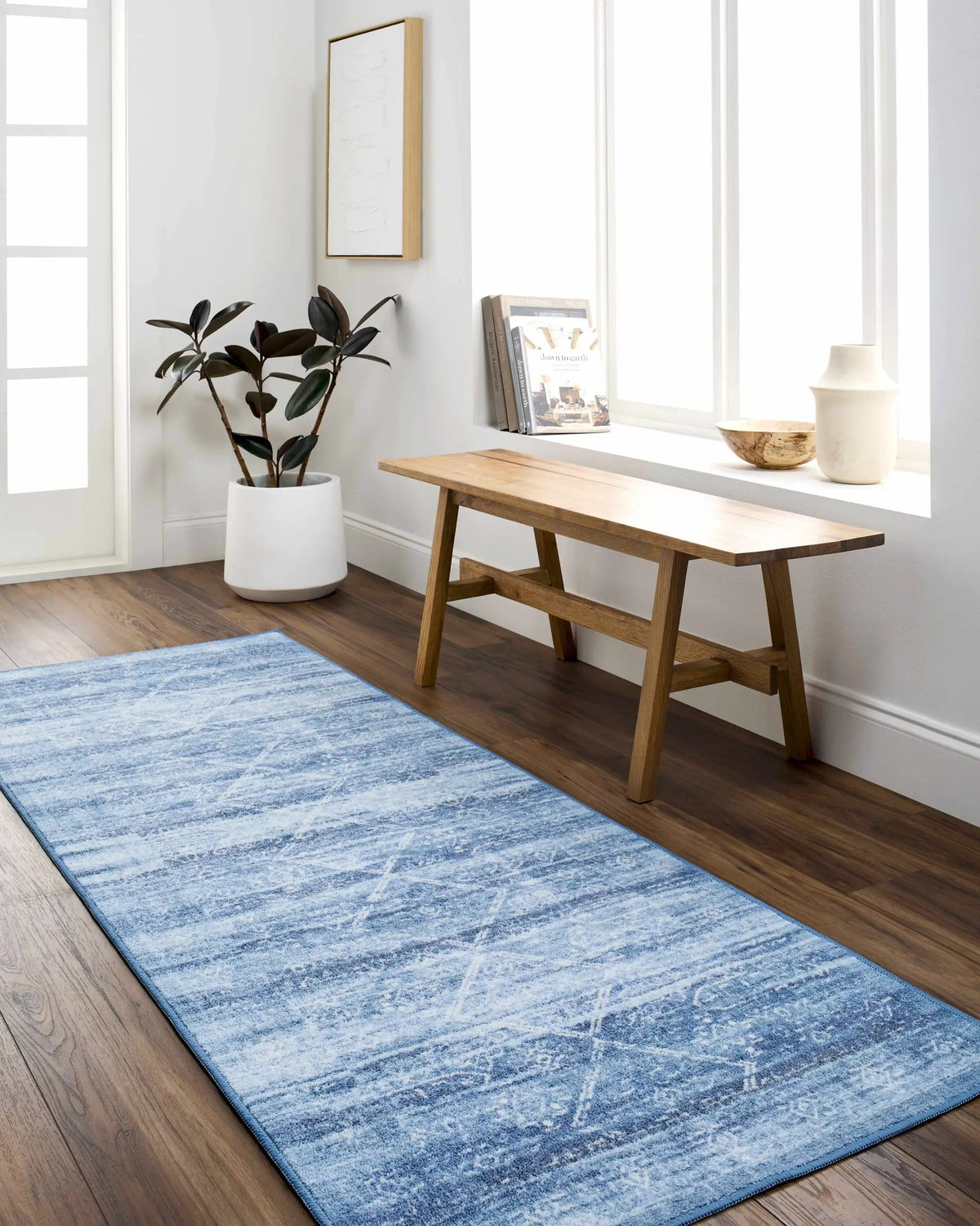 Blake Arctic Sky Washable Area Rug - Clearance, installed in a room 2