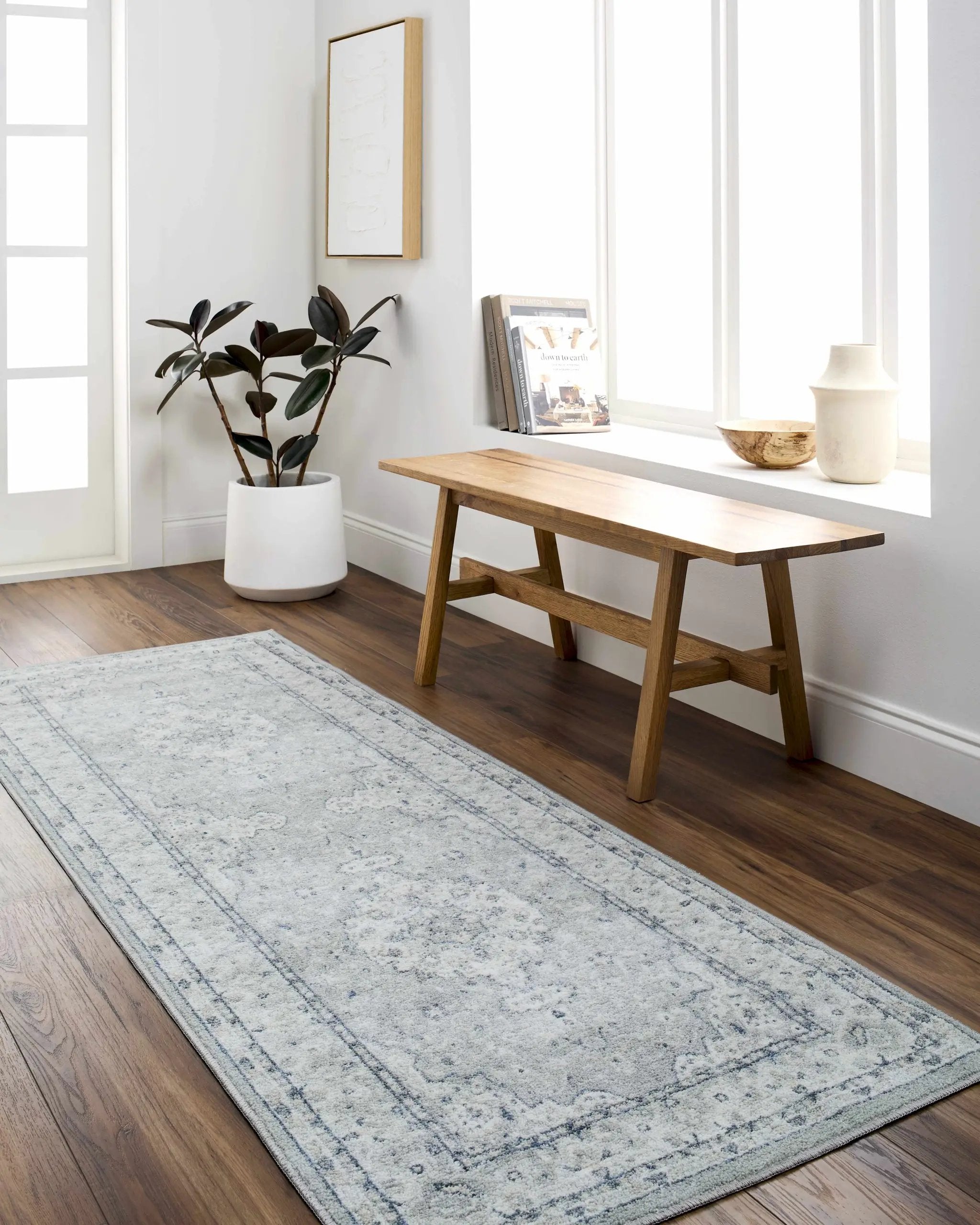 Farai Gray Medallion Area Rug - Clearance by Boutique Rugs