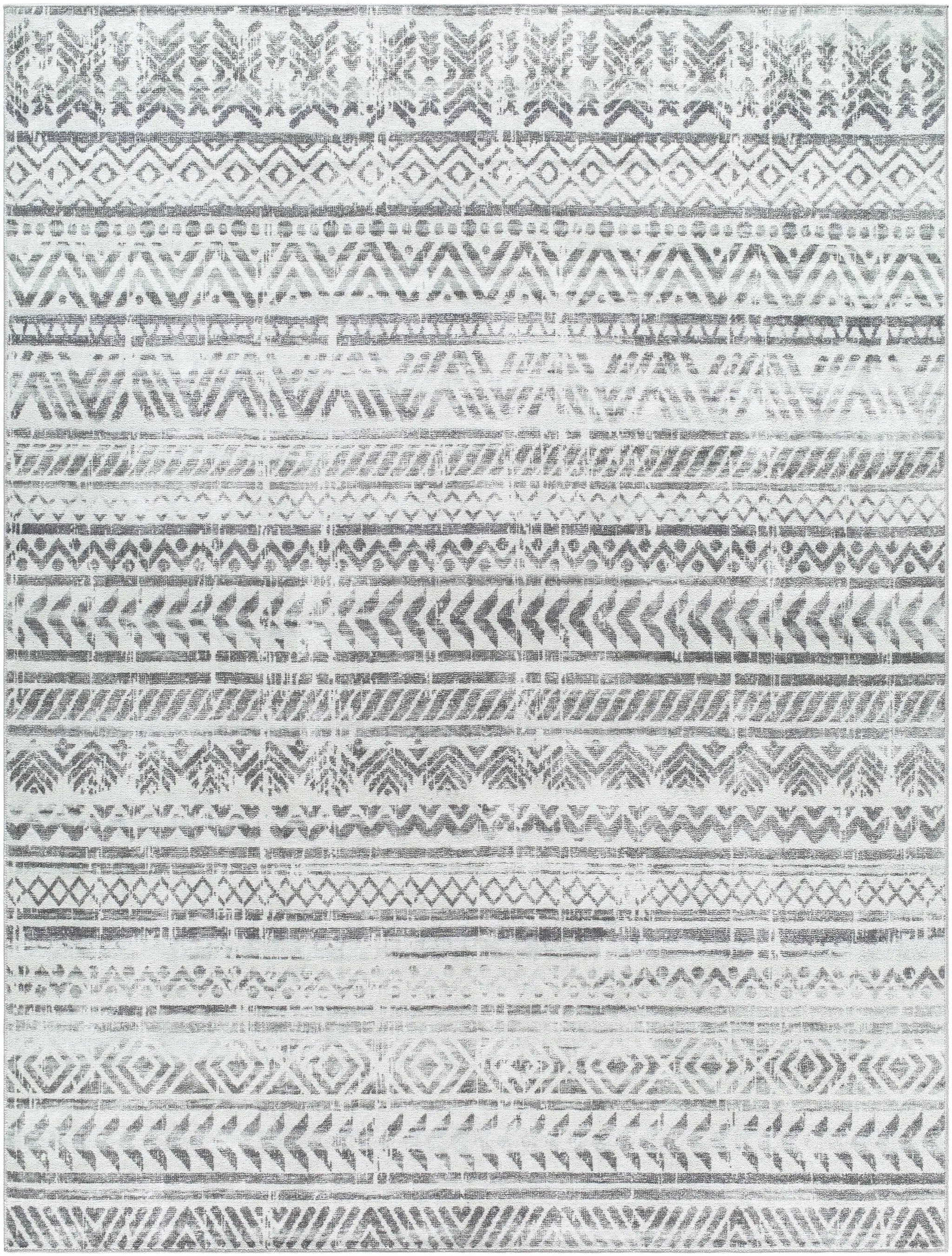 Ianna Light Gray Washable Area Rug - Clearance by Boutique Rugs
