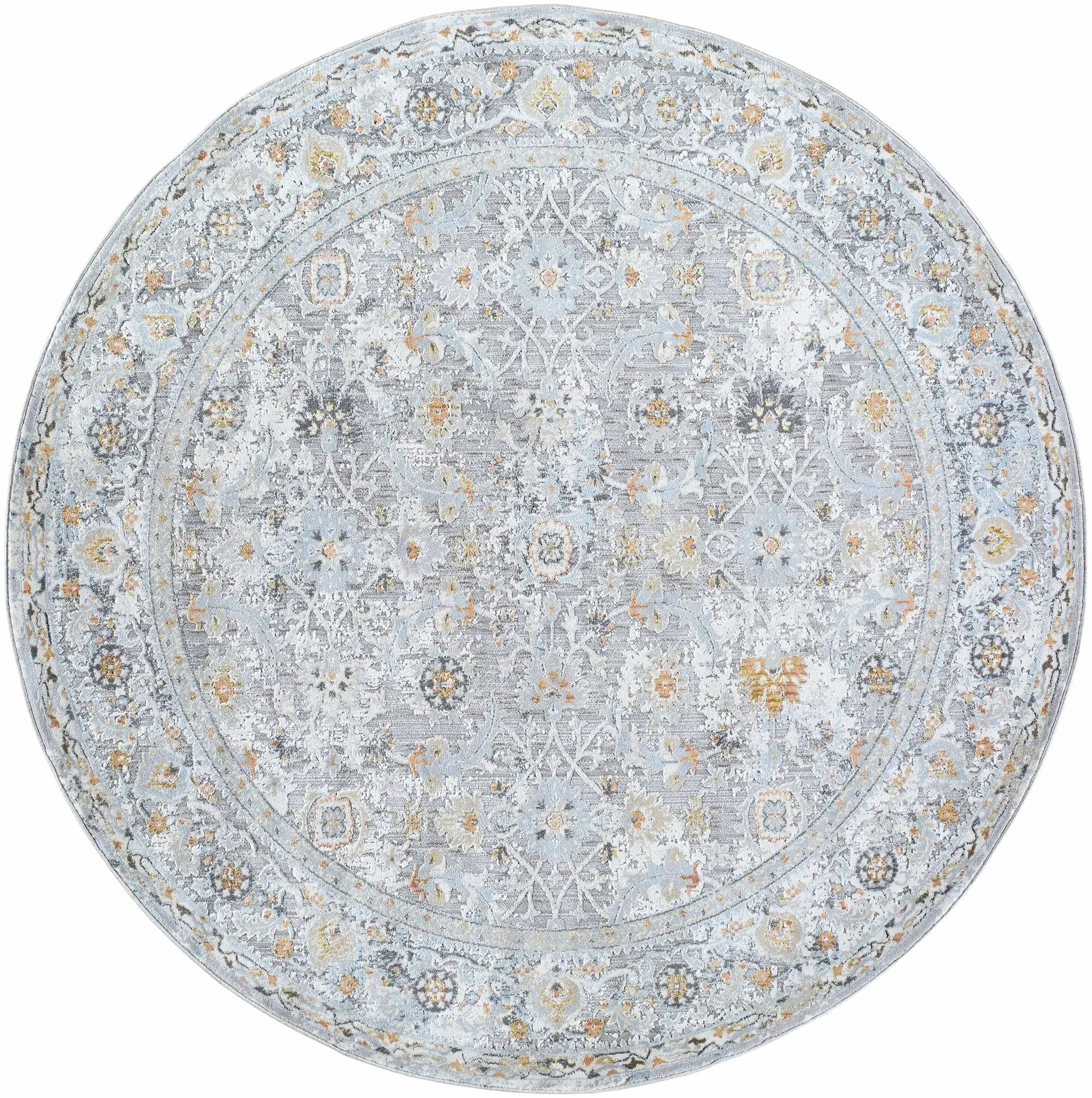 Finn Silver Blue Area Rug - Clearance by Boutique Rugs