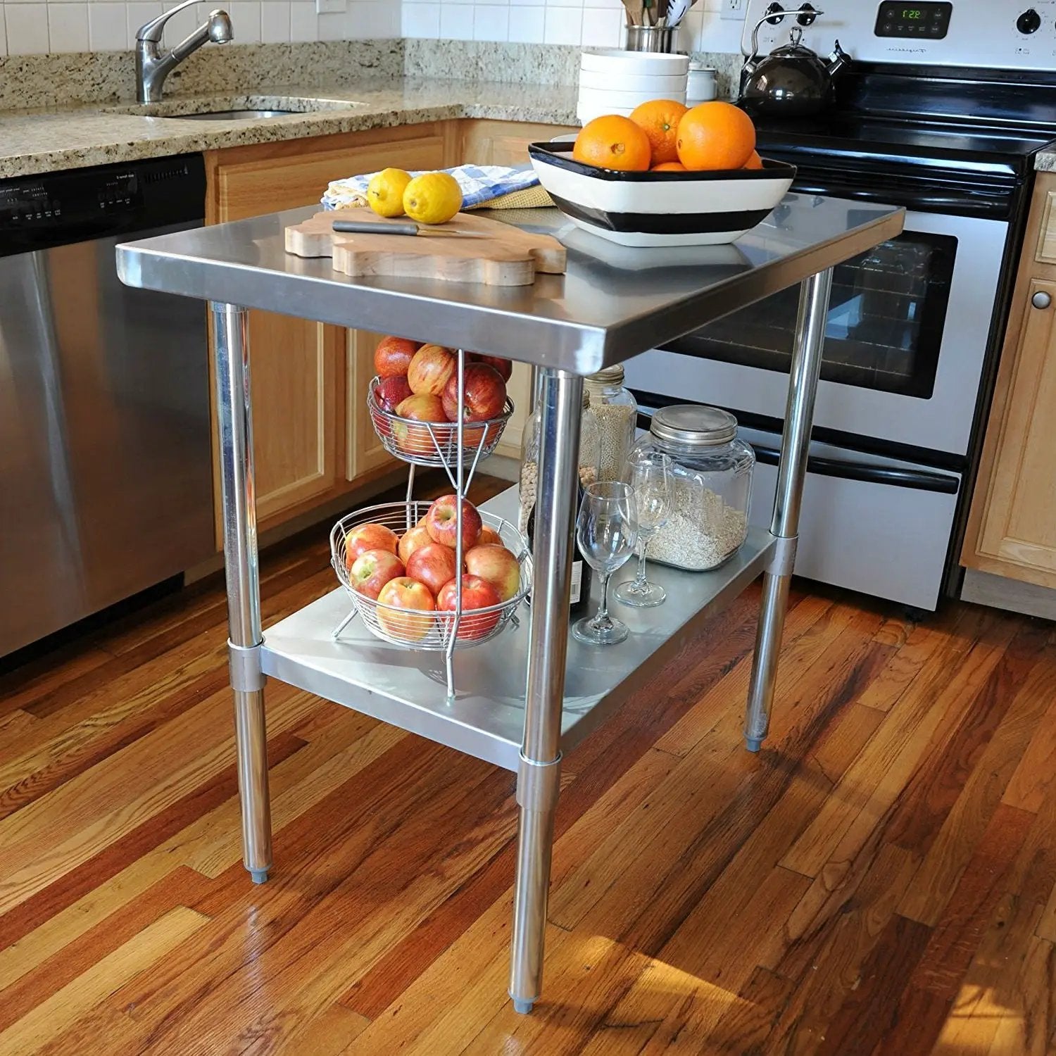 Stainless Steel Top Utility Table High Top Workbench Prep Table 24 x 48 inch by HomePacific