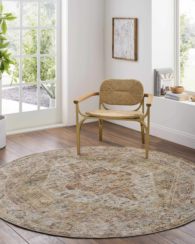 Alois Tan Rich Textured Traditional Rug by Boutique Rugs