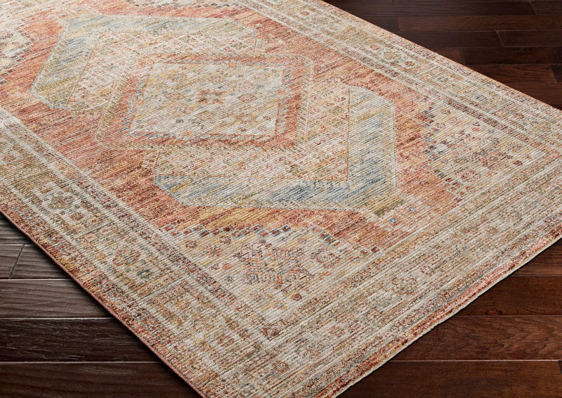 Moya Rust Rich Textured Traditional Rug by Boutique Rugs