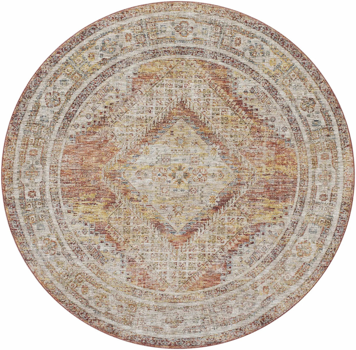 Moya Rust Rich Textured Traditional Rug, photo 6 of 12