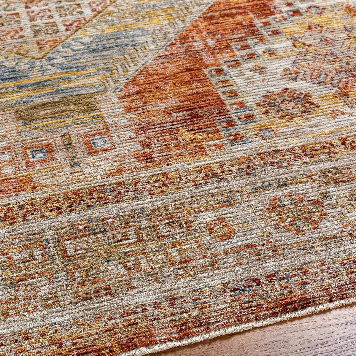 Moya Rust Rich Textured Traditional Rug, photo 9 of 12
