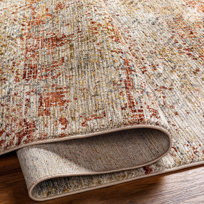 Sava Rust Rich Textured Traditional Rug by Boutique Rugs