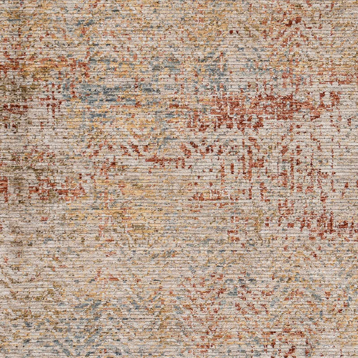 Sava Rust Rich Textured Traditional Rug, sample swatch
