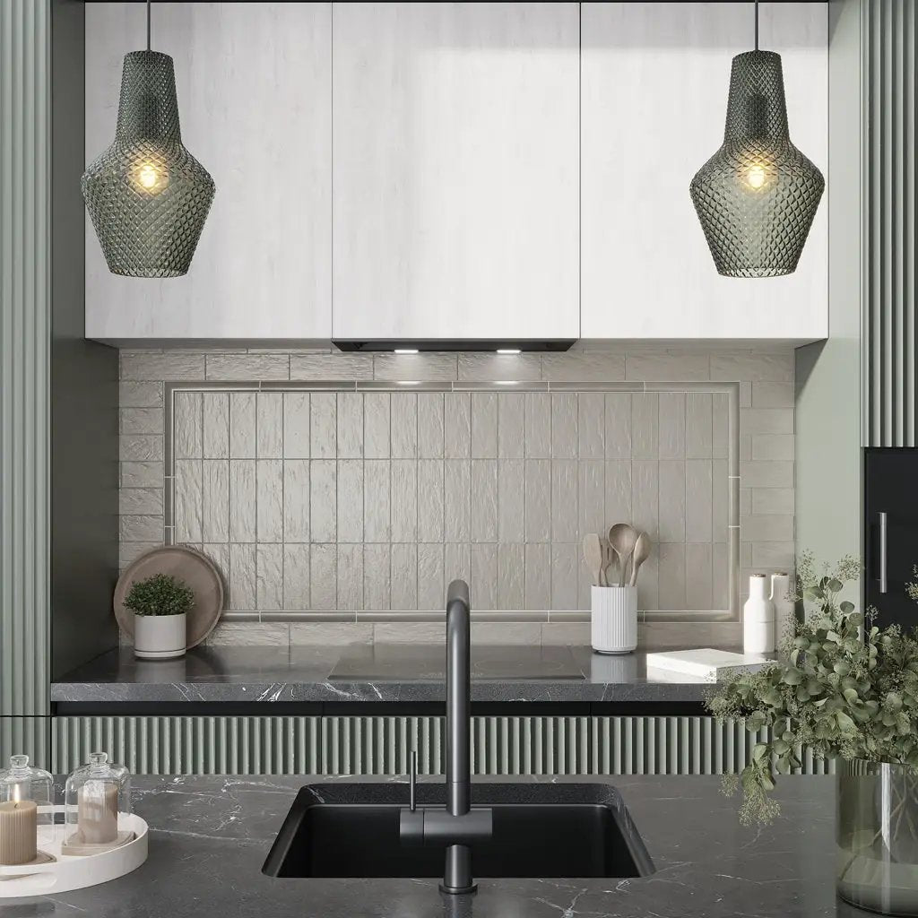 Light Tea Green 2.5x8 Glossy Matte Subway Ceramic Tile (38 pack, 5.38 sq ft/case) by Apollo Tile