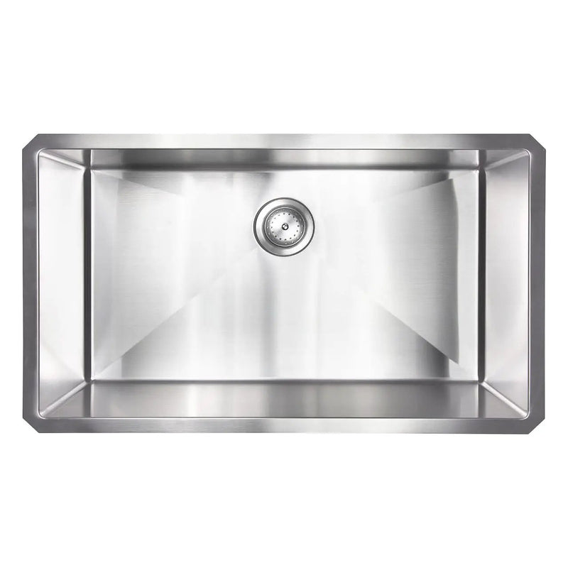 Single Bowl Handcrafted Kitchen Sink 3219 Stainless Steel close up