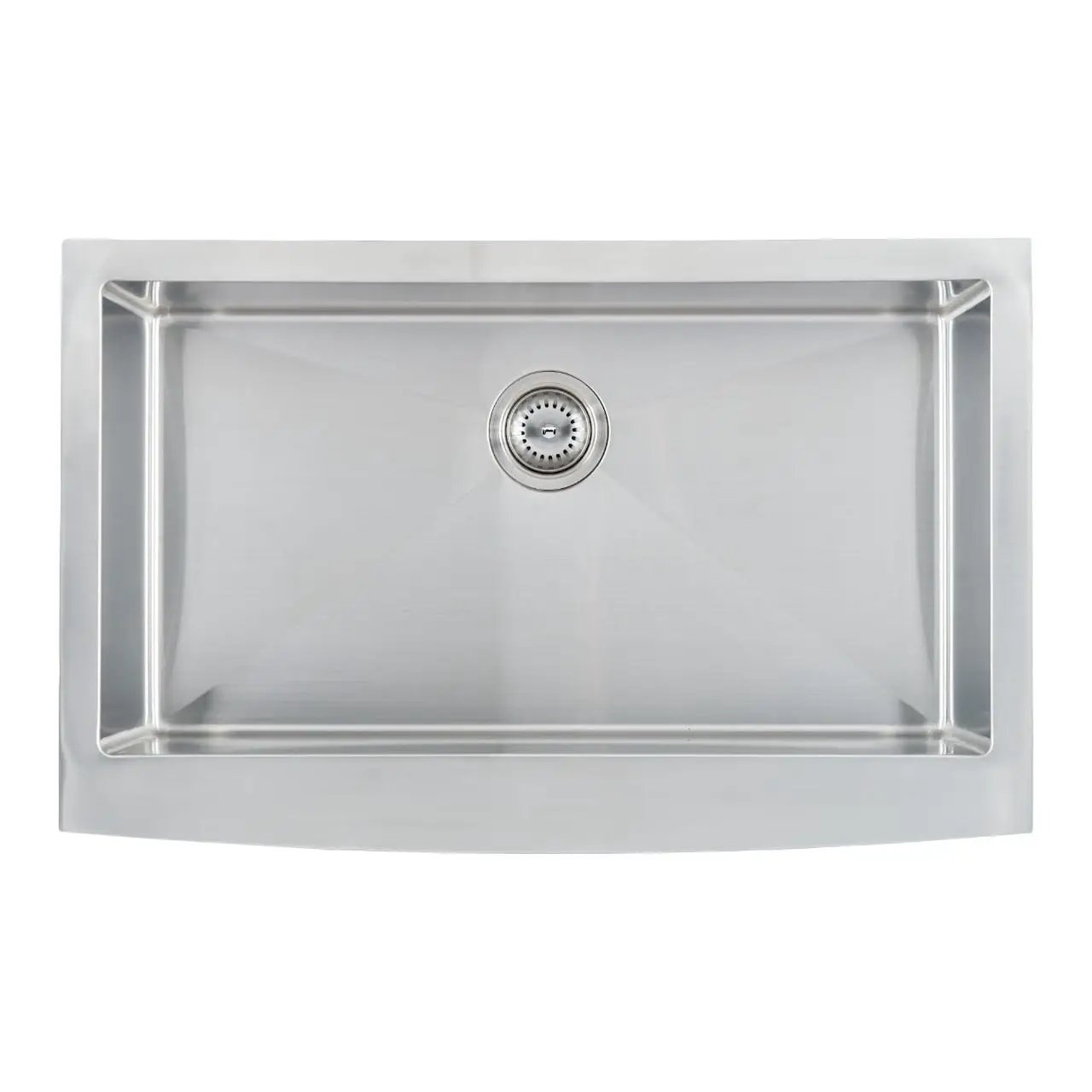 Single Bowl Handcrafted Farmhouse Sink with Apron Stainless Steel close up