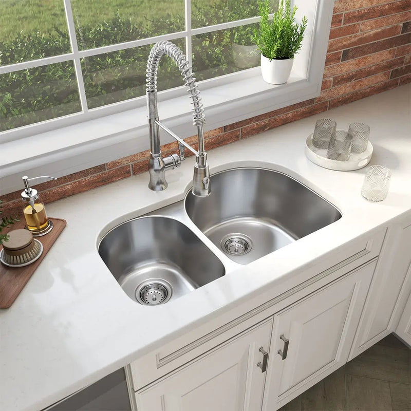 Double Bowl 3120 40/60 Kitchen Sink Stainless Steel 30.00 inch in a finished room