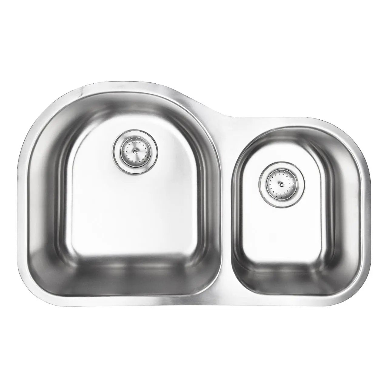 Double Bowl 3120 60/40 Kitchen Sink Stainless Steel 9.00 inch close up