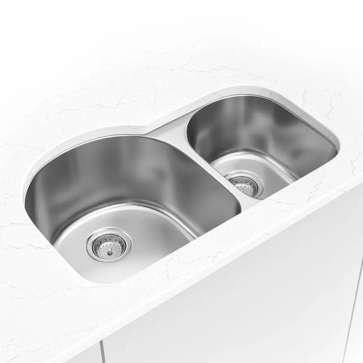 Double Bowl 3120 60/40 Kitchen Sink Stainless Steel 9.00 inch in a finished room