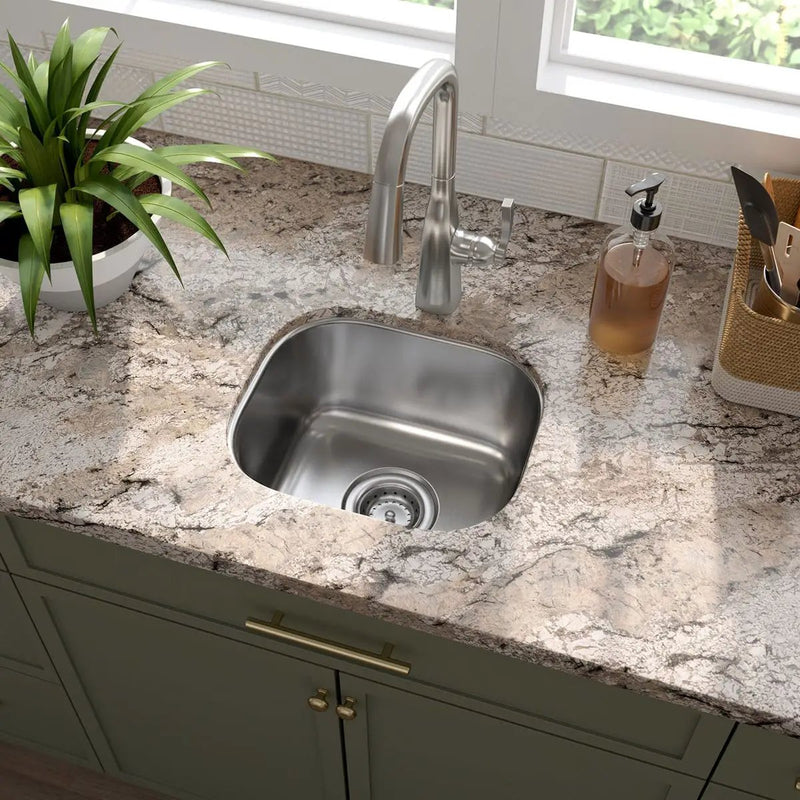 Single Bowl Kitchen Sink 1210 Stainless Steel in a finished room
