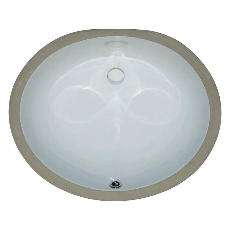 Vanity White Oval Porcelain 1714 Kitchen Sink close up