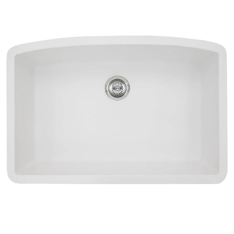 White Quartz Single Bowl Sink 3219 Composite by MSI Surfaces