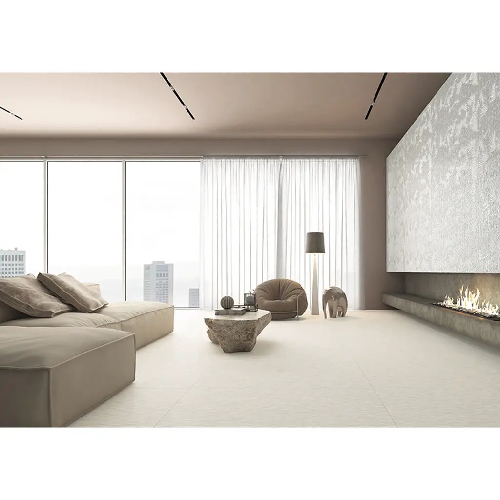Beige 24x48 Textured Porcelain Large Format Tile (2 pack, 15.29 sq ft/case) by Apollo Tile