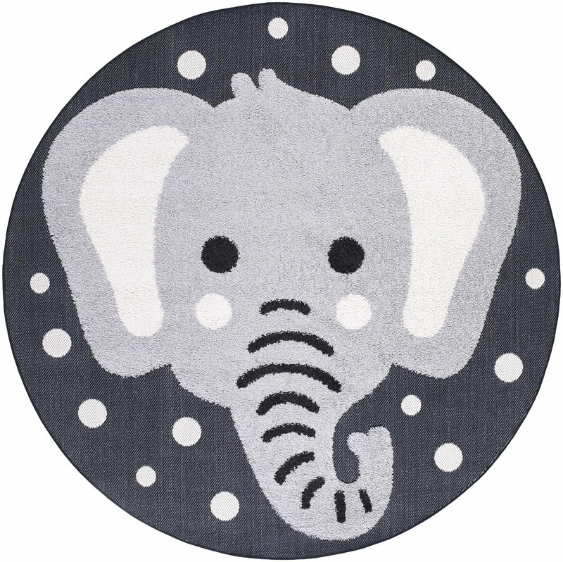 Kids Elephant Animal Print Nursery Outdoor Area Rug - Clearance by Boutique Rugs